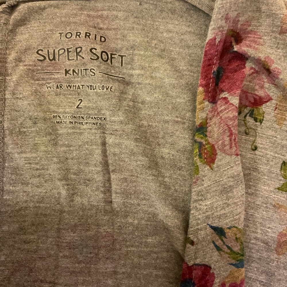 Torrid Floral Open Swing Cardigan - Picture 4 of 5